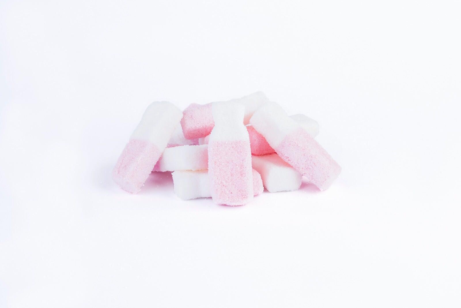 Bottles sour strawberry marshmallow