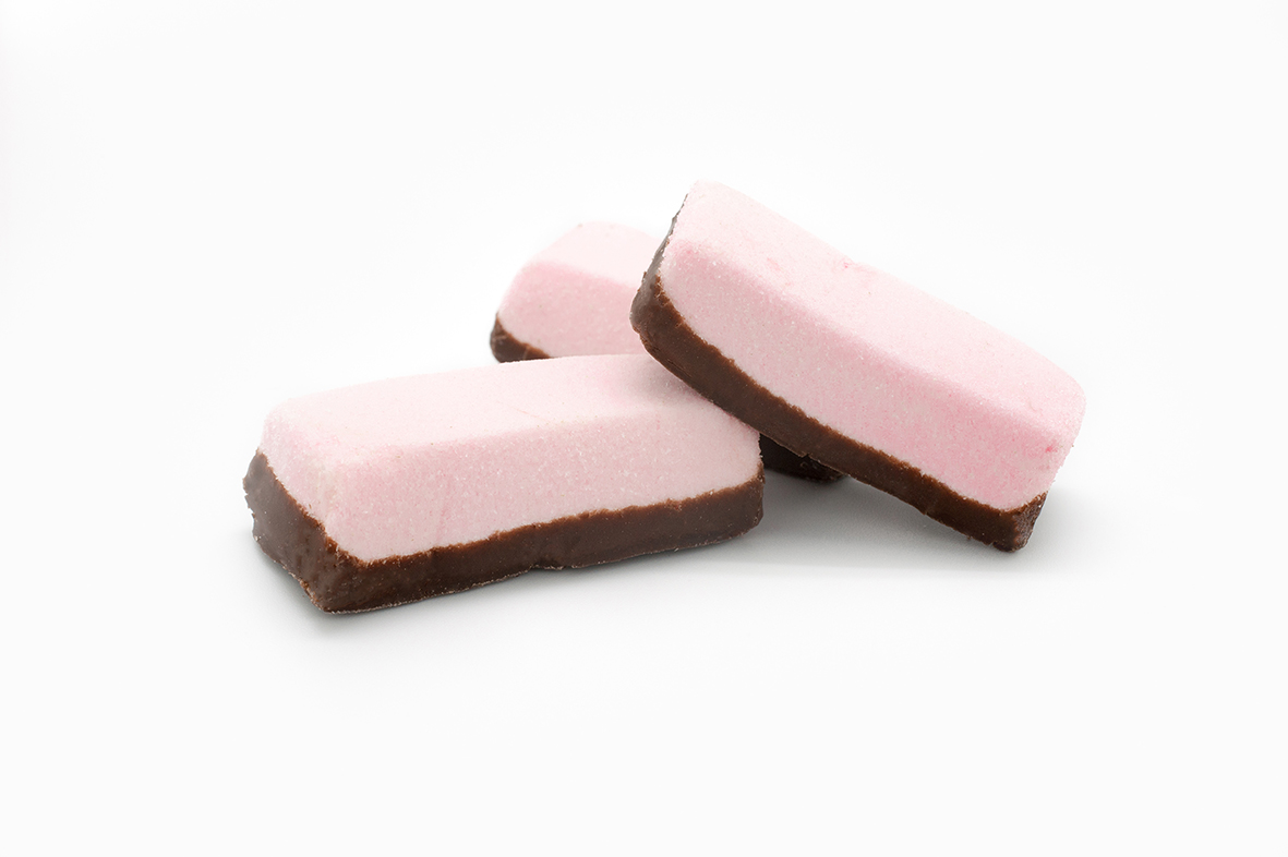 Choc Feet Strawberry marshmallow