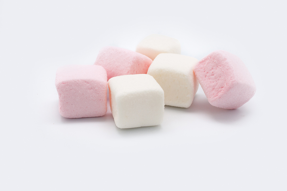 Cubics pink & white marshmallow