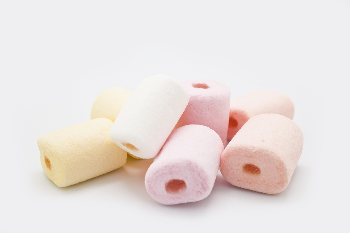 Tubes filled (pectine) marshmallow