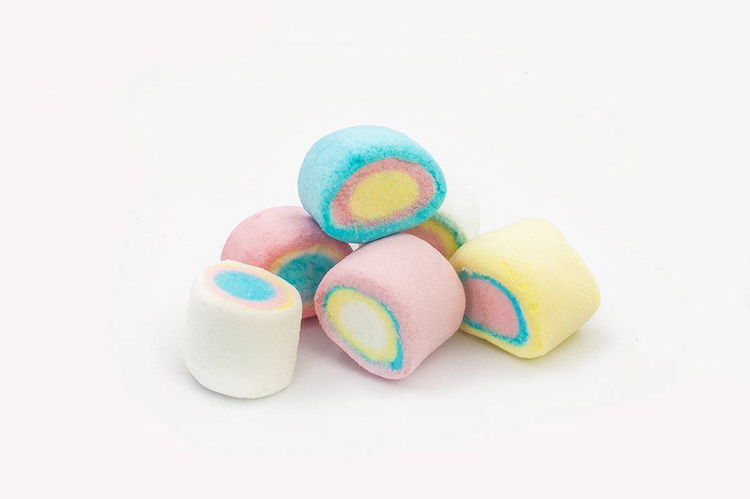 Rainbow circled mini (D30/L25mm) marshmallow