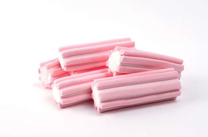 Striped Tubes (L45mm) marshmallow