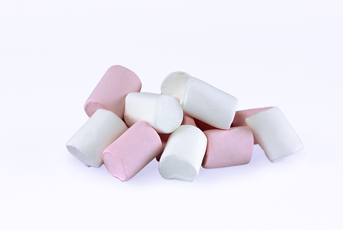 Tubes pink & white (L30mm) marshmallow