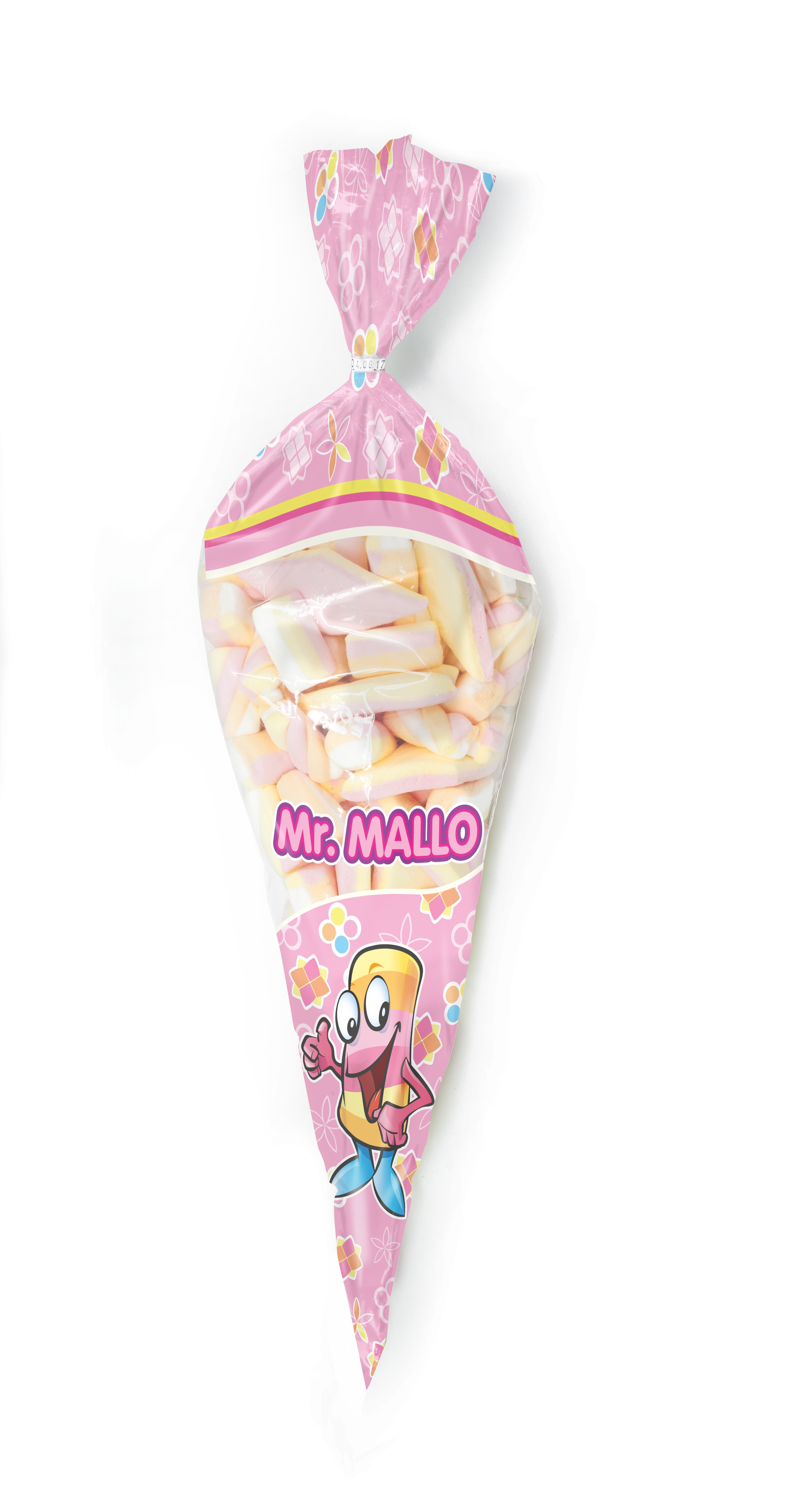 Mr. Mallo cone bag pink 250g (starch)
