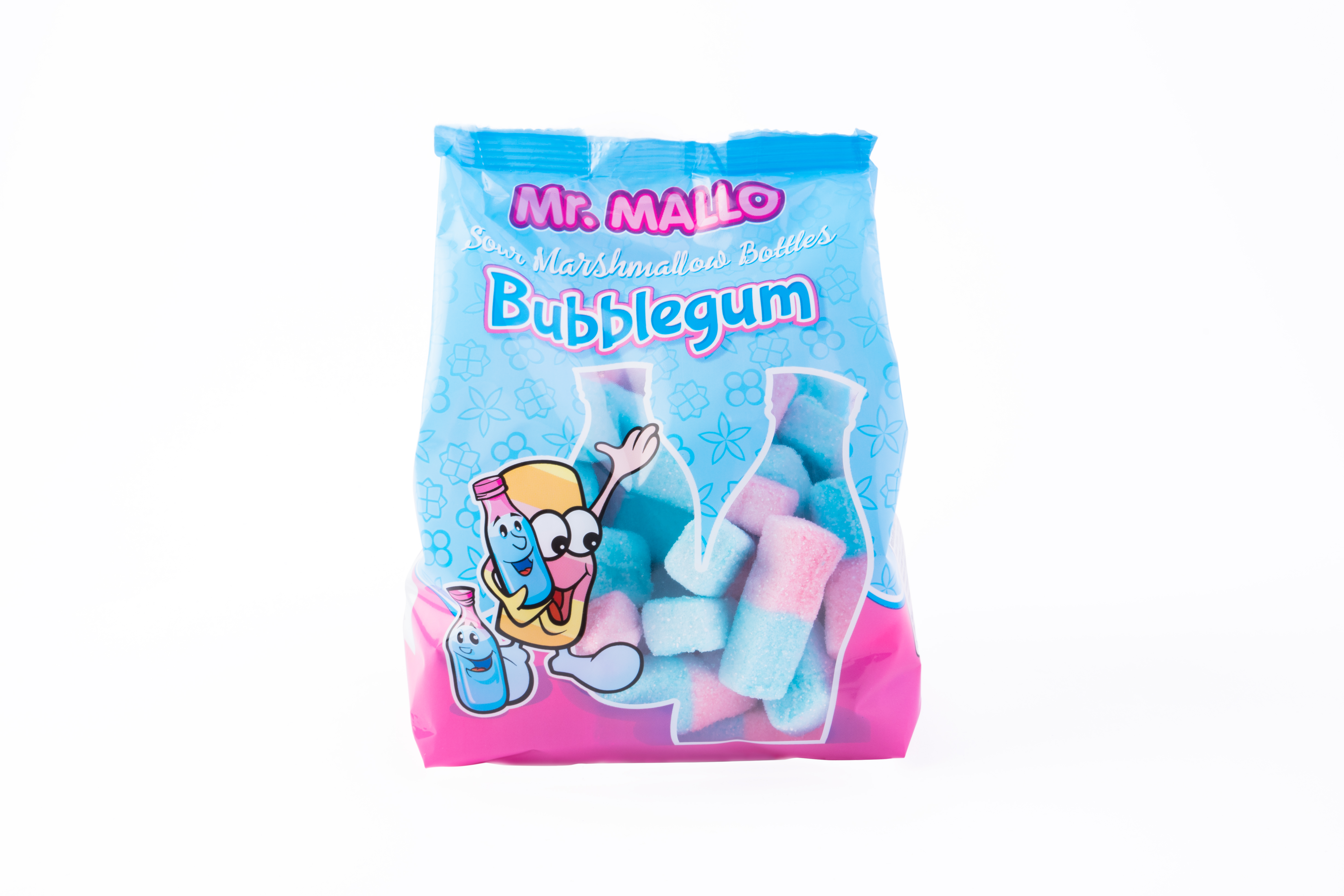 Mr. Mallo stand-up bag Sour Bubblegum bottles 175g - 200g 